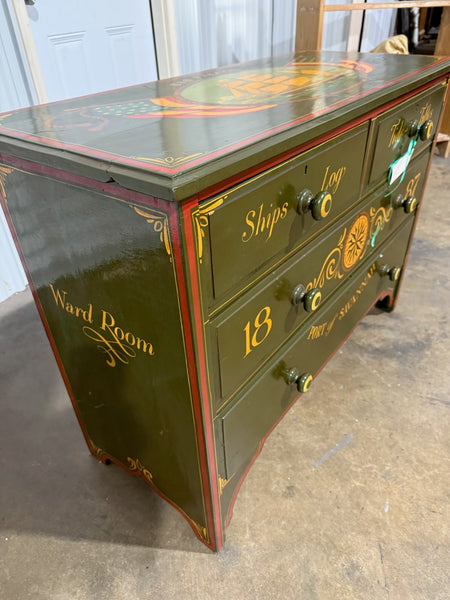 Painted "USS Falcon" Chest