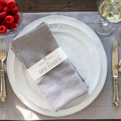 Washed Linen Napkins: Flax, Set of 4