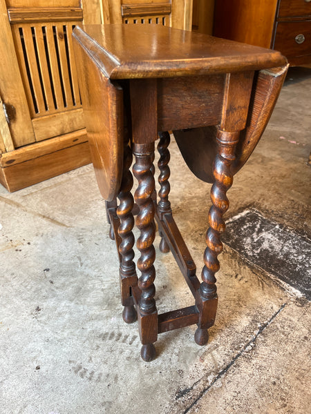 Small English Oak Gateleg Drinks Table