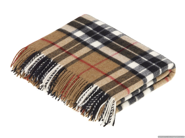 Tartan Plaid - Merino Lambswool Throw Blankets - Made in UK: Royal Stewart