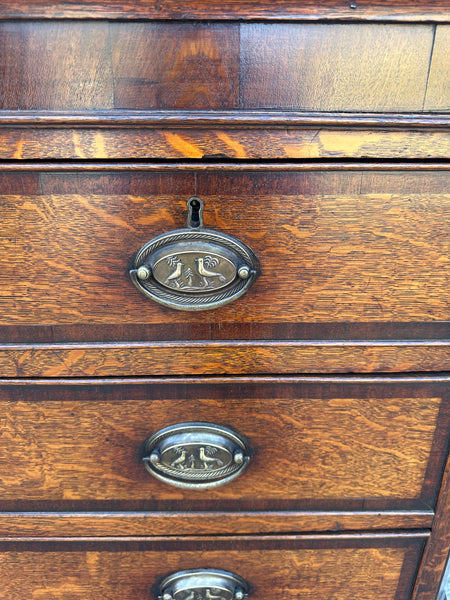 George III Oak and Mahogany Chest of Drawers