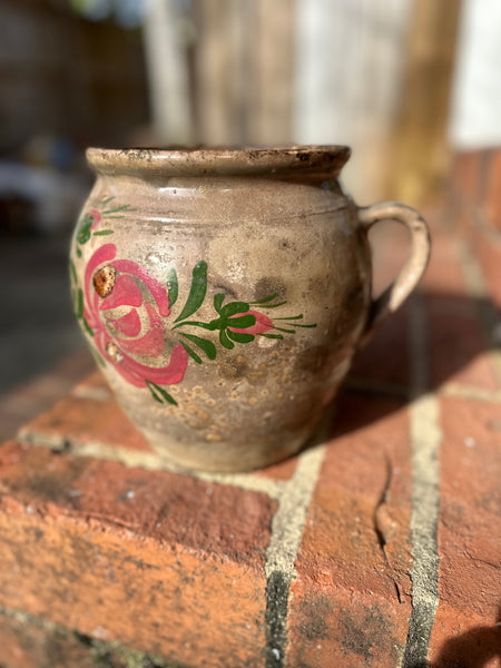 Grey Pyrenees Jug with Blue and Pink Floral Design