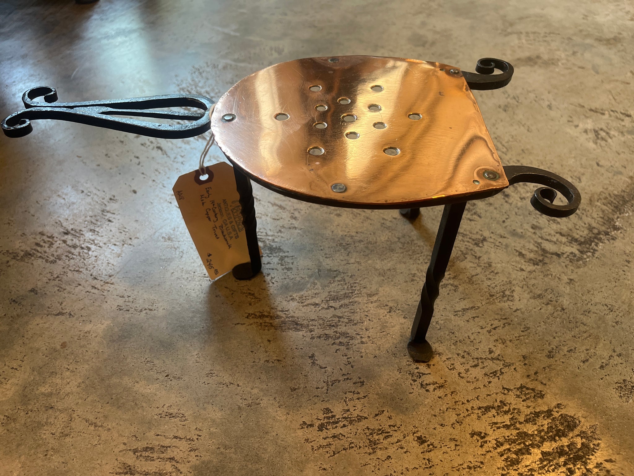 Blacksmith Made Copper Trivet