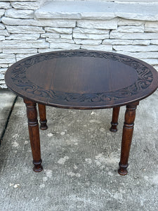 Carved Oak Occasional Table