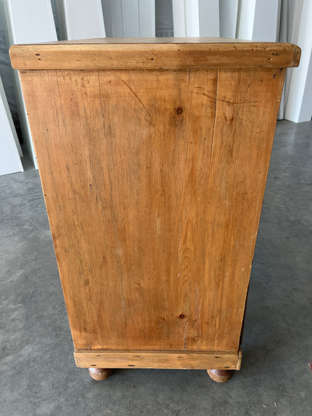 English Pine Chest with Black Painted Pulls