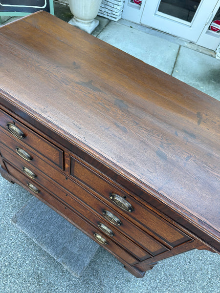 George III Oak and Mahogany Chest of Drawers