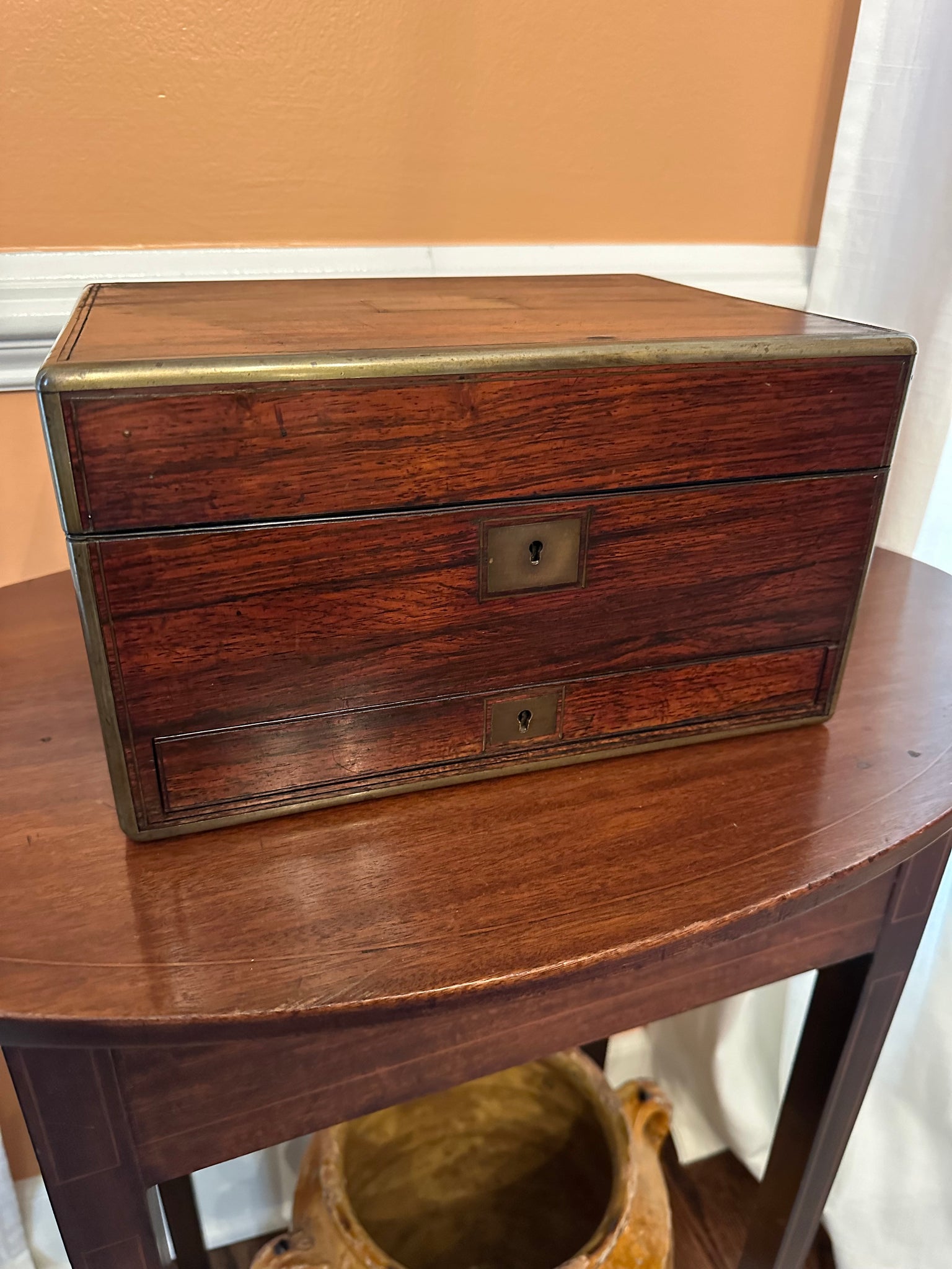 Brass Inlaid Trinket Box