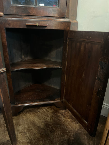 Walnut Corner Cupboard