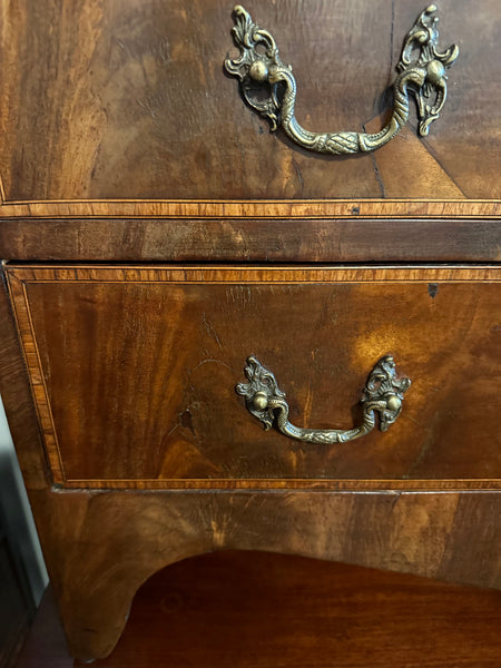 Mahogany Chest with Burl Walnut Inlay and Crossbanding