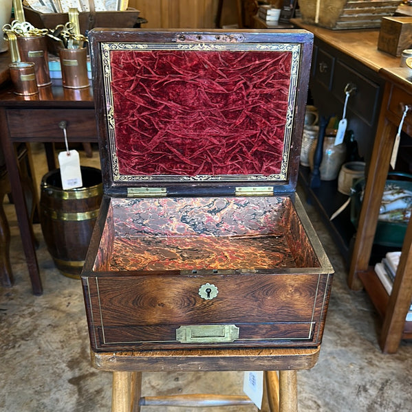 Rosewood Box with Brass Details