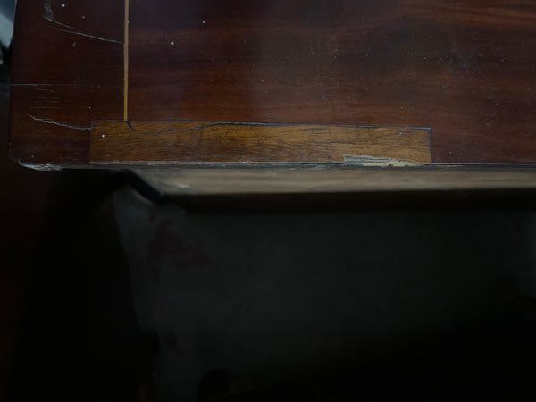 Mahogany Bow Front Chest with Oval Brass Pulls