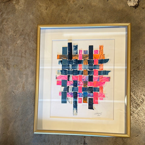 Blue and Pink Large Weaving, by Angela Hughes Zokan