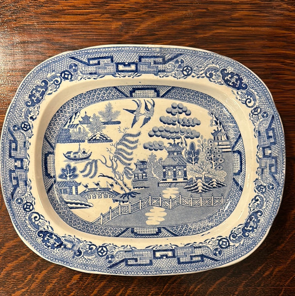 Small Blue Willow Platter
