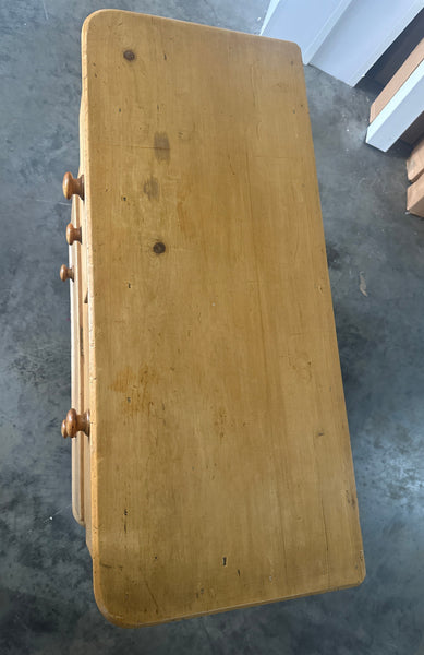Pine Chest with Brass Escutcheons