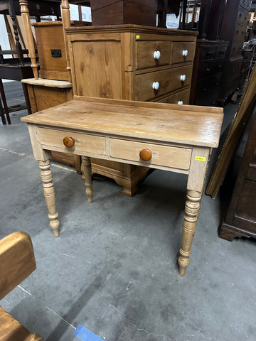 Victorian Pine Two-Drawer Table