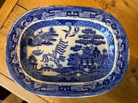 Very Small Blue Willow Platter