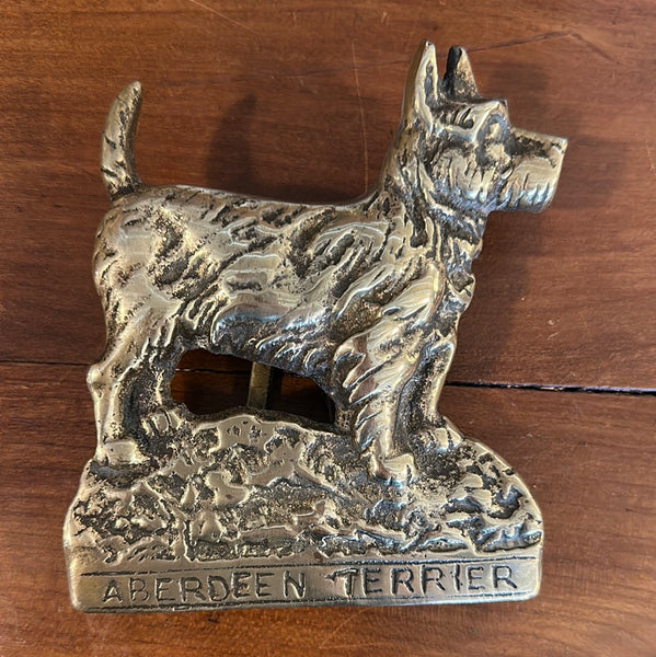 Brass Door Knocker, Aberdeen Terrier