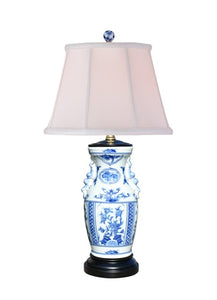 Blue and White Porcelain Vase Lamp