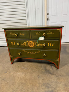Painted "USS Falcon" Chest