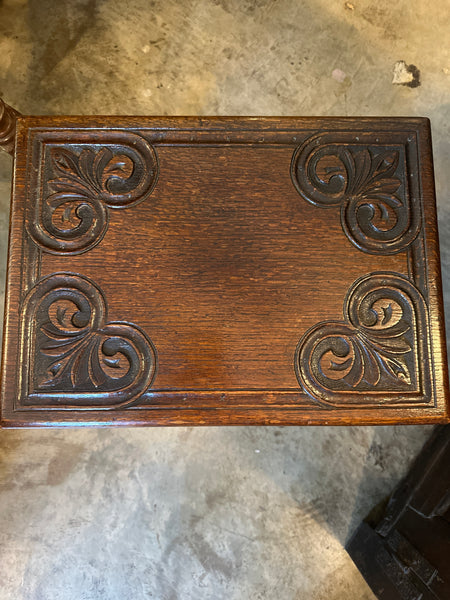 Carved Oak Joint Stool