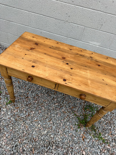 Pine Two-Drawer Writing Table