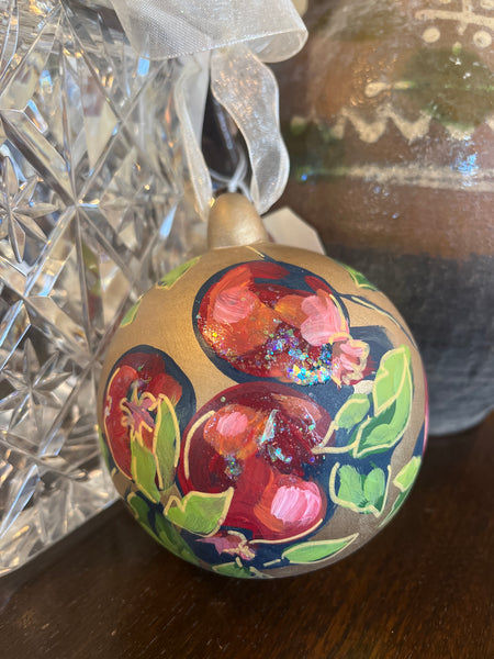 Hand Painted Fruit Ornaments, by Angela Hughes Zokan
