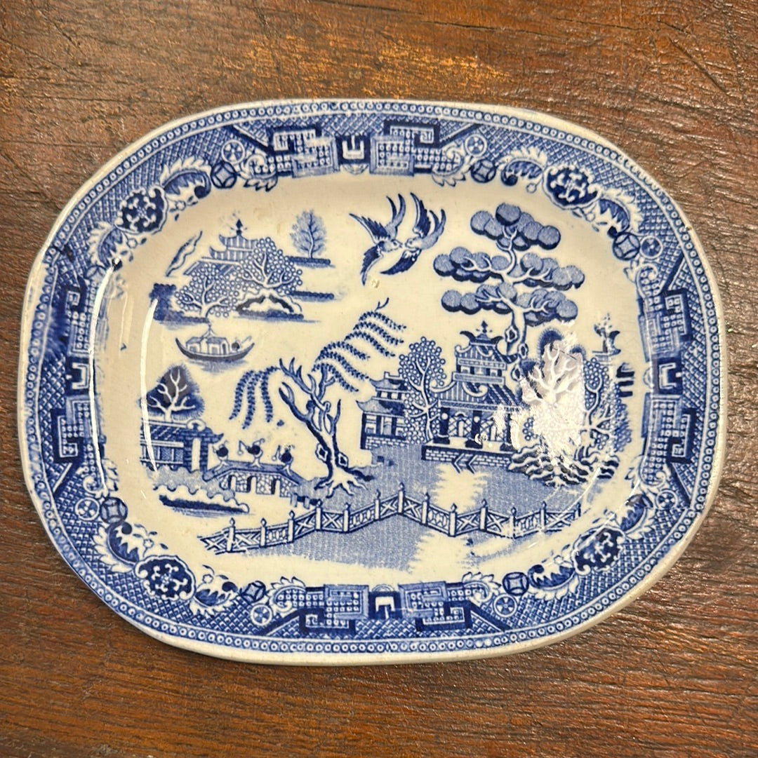 Small Blue Willow Platter