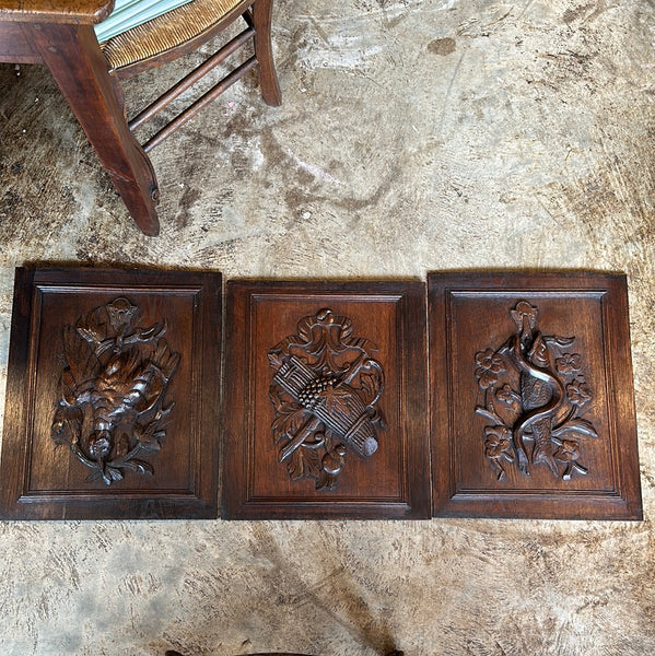 Set of 3 Oak Panels