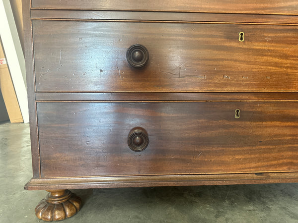 Georgian Mahogany Chest with Unique Feet