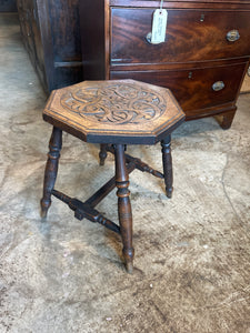 Carved Oak Drinks Table