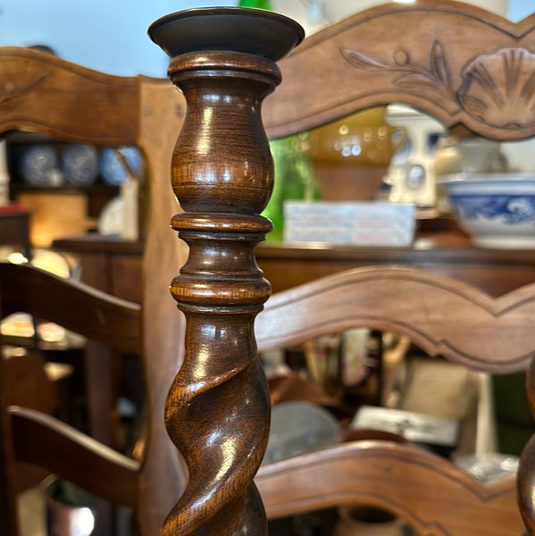 Pair of Barley Twist Candlesticks