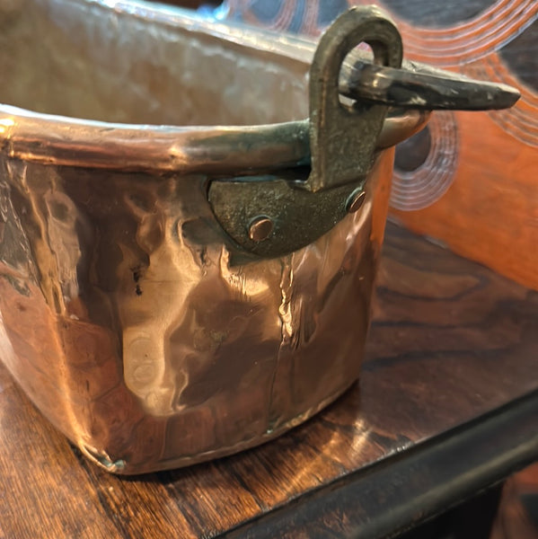 Copper Fish Kettle with Wrought Iron Handle