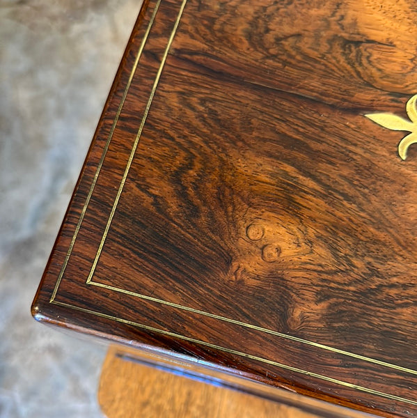 Rosewood Box with Brass Details