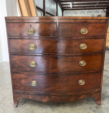 Mahogany Bow Front Chest