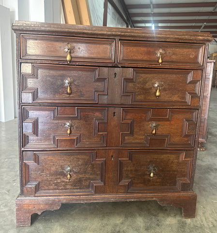 Moulded Front Oak Chest