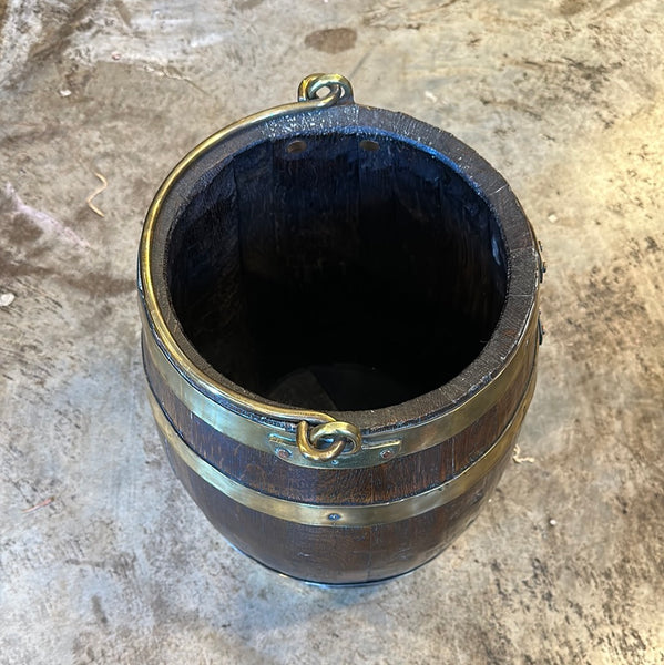 Edwardian Brass Bound Coopered Barrel
