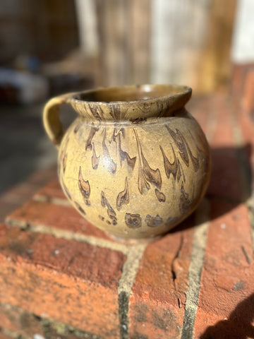 Creamy Yellow Pyrenees Jug with Marble Glaze