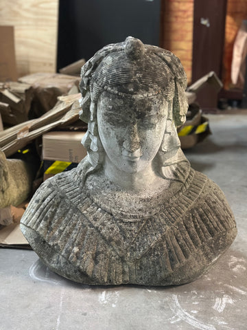 Stone Bust of a Veiled Woman