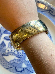 Wide Gold Bangle