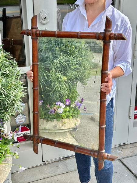 French Faux Bamboo Mirror