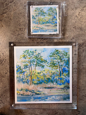 Marsh Landscape, by Angela Zokan Acrylic Framed Print