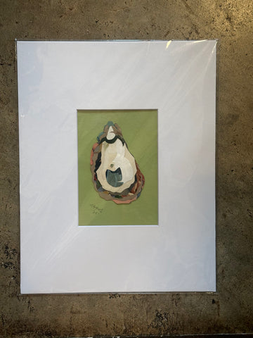 Oyster Collage, Avocado Green