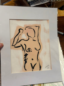 Simple Line Nude I, Peach by Angela Hughes Zokan