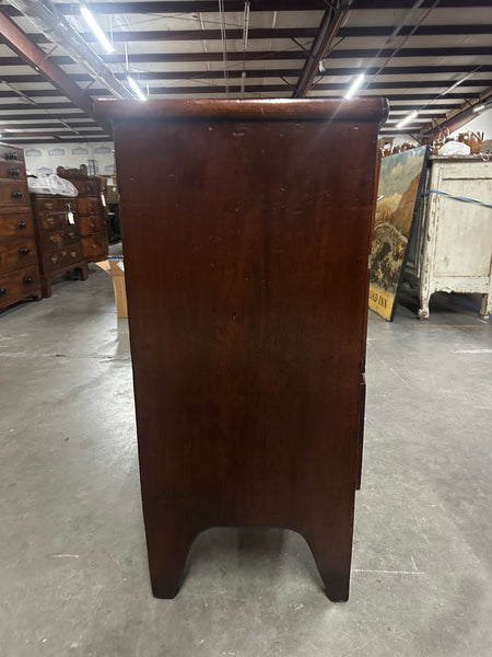 English Mahogany Bow Front Chest with Stringing