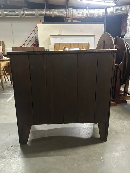 English Mahogany Bow Front Chest with Stringing