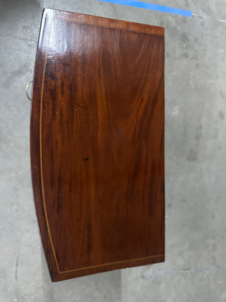 English Mahogany Bow Front Chest with Stringing