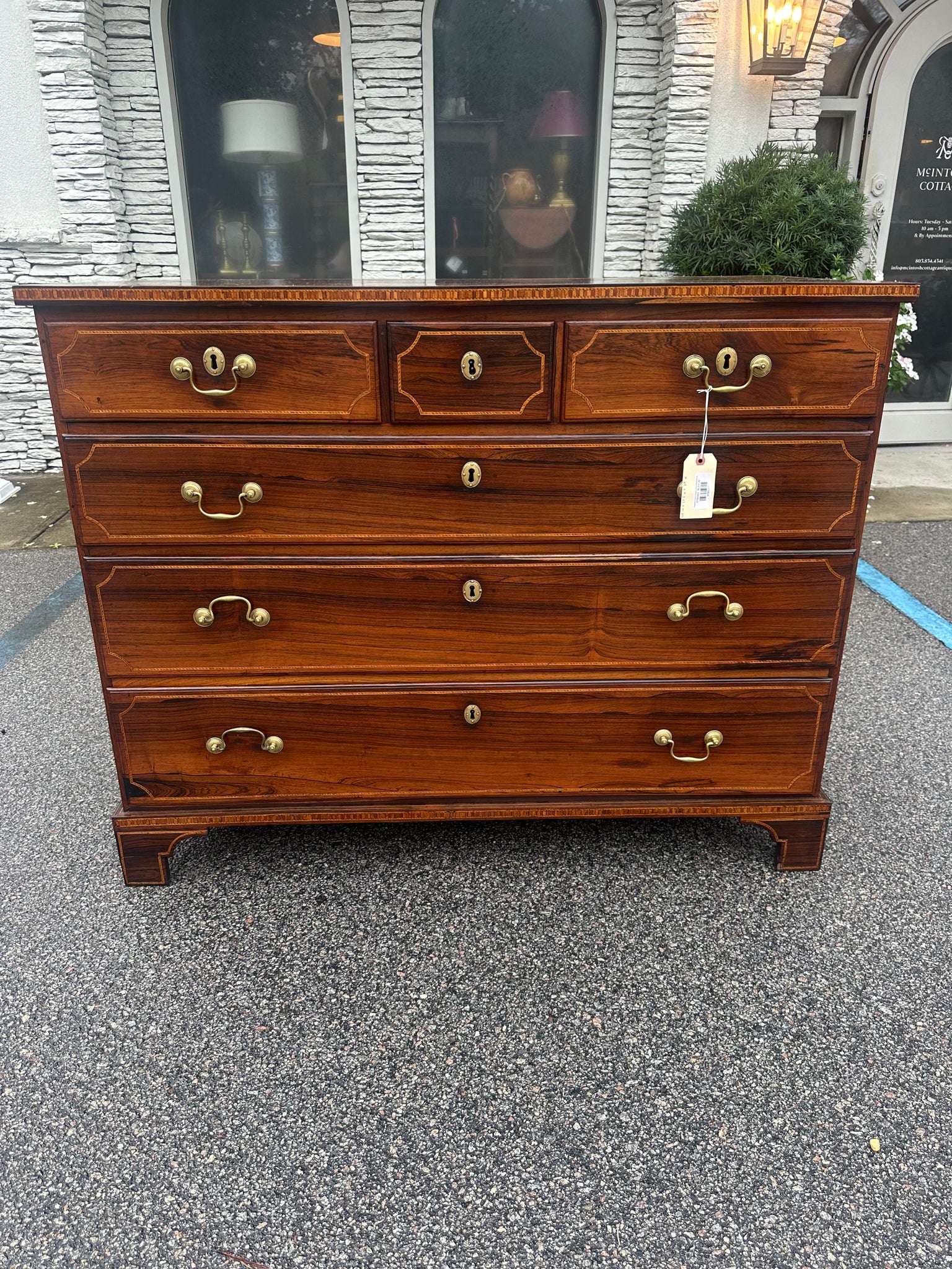 Rosewood Chest of Drawers with Outstanding Inlay Details