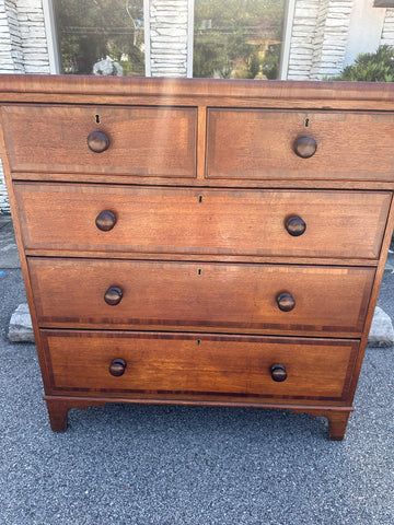 Georgian Oak Chest with Crossbanding