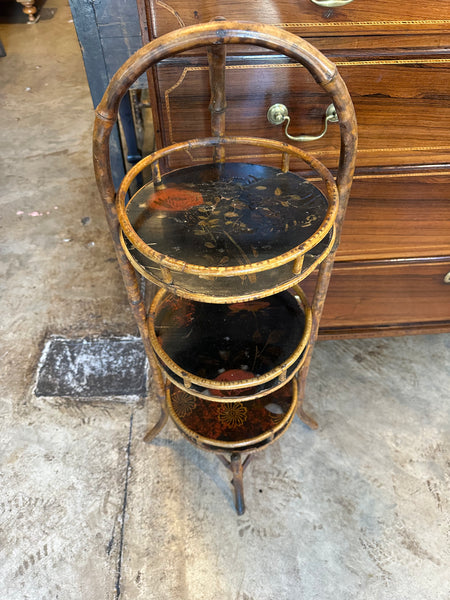 Lacquered Bamboo Cake Stand