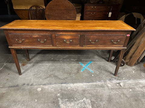 English Pine 3-Drawer Dresser Base